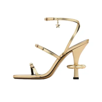 MARC JACOBS Daisy One Strap Sandals 10cm Women's Gold
