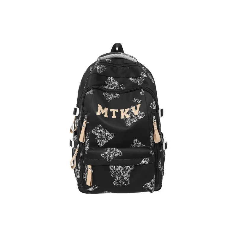 O'ROTA Nylon Fabric Backpack Unisex Multicolor-2