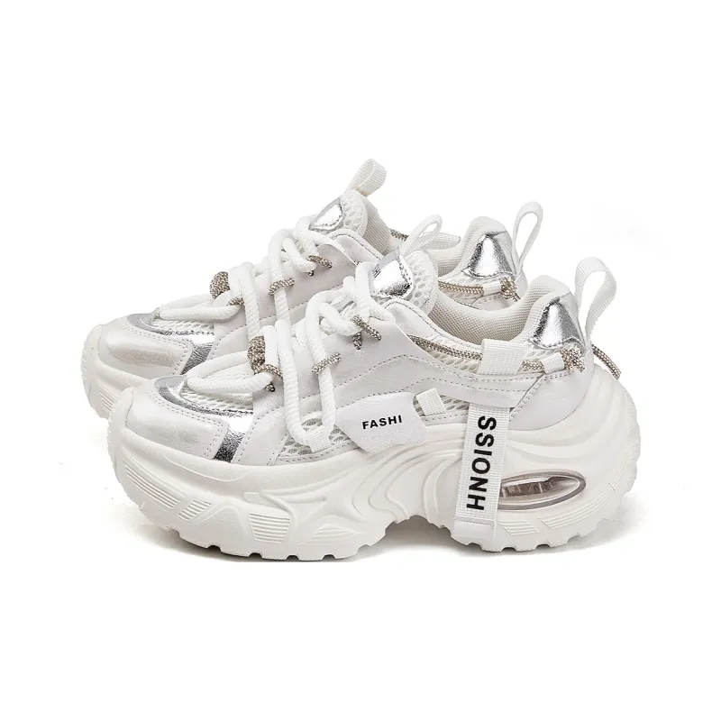 La Chapelle Abrasion Resistant Low Top Chunky Sneakers Women's Ecru-2