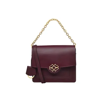 RADLEY Cow Leather Shoulder Bag Crossbody Bag Handbag Small Size Women's Red Brown