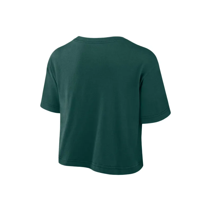 Nike Michigan State Athletic Prep Arch Women's Nike Dri FIT College Cropped T Shirt-1