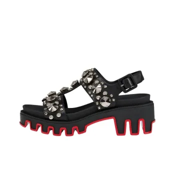 CL Duni Extazza One Strap Sandals Women's Black Red