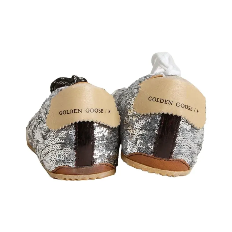 Golden Goose True Star Low Top Casual Shoes Women's Silver-5