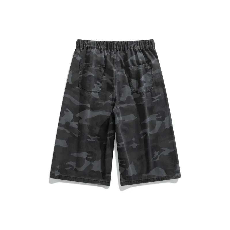 ZMOH Denim Shorts Unisex Camouflage-1