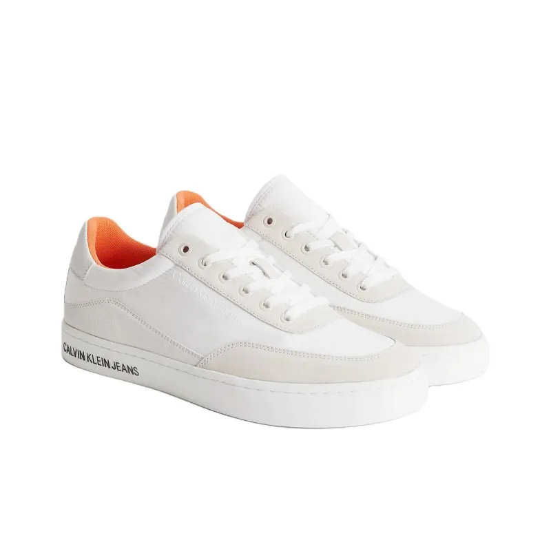 CKJ CALVIN KLEIN JEANS Low Top Skateboard Shoes Men's White-3