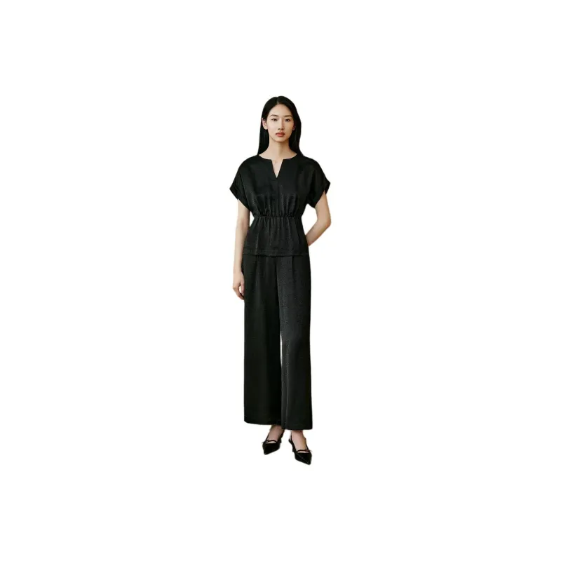 INSUN Shirts Women's Black-0