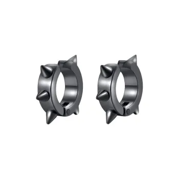 DAIRUO Titanium Steel Clip On Earrings Men's