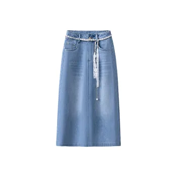 PIERRE CARDIN Denim Long Skirt Women's