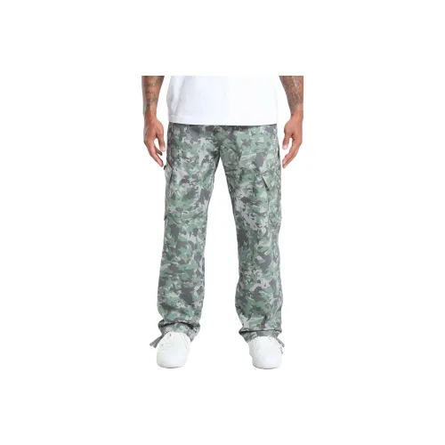 GYMSHARK Camo Print Woven Cargo Pants Men's Green