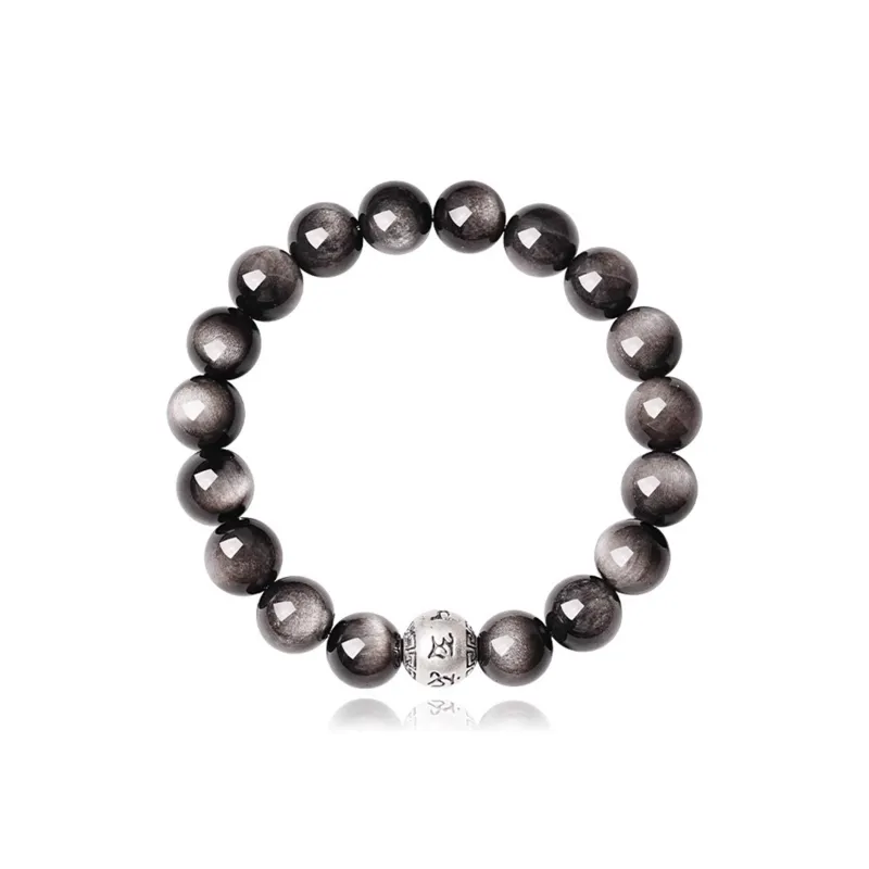 EADDA JEWELRY Natural Obsidian Bracelets Unisex-0