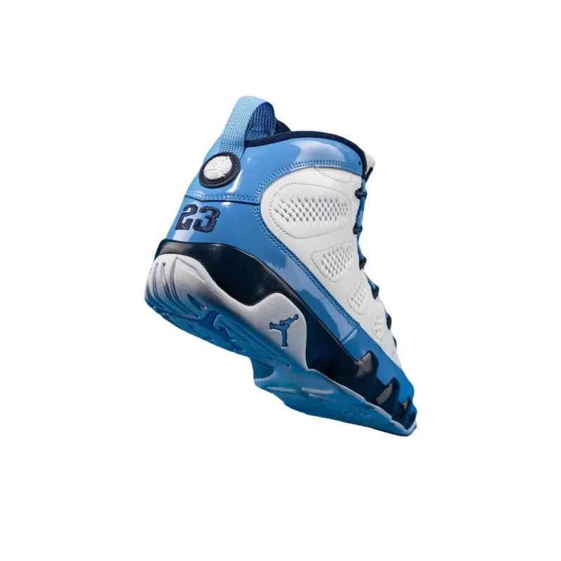 Jordan Air Jordan 9 Anti Slip Wear Resistant Mid Top Basketball Shoes Unisex Blue White-2