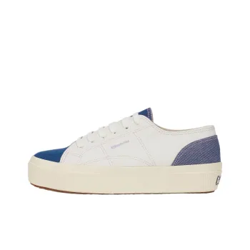 SUPERGA 2740 Abrasion Resistant Low Top Canvas Shoes Unisex White Blue