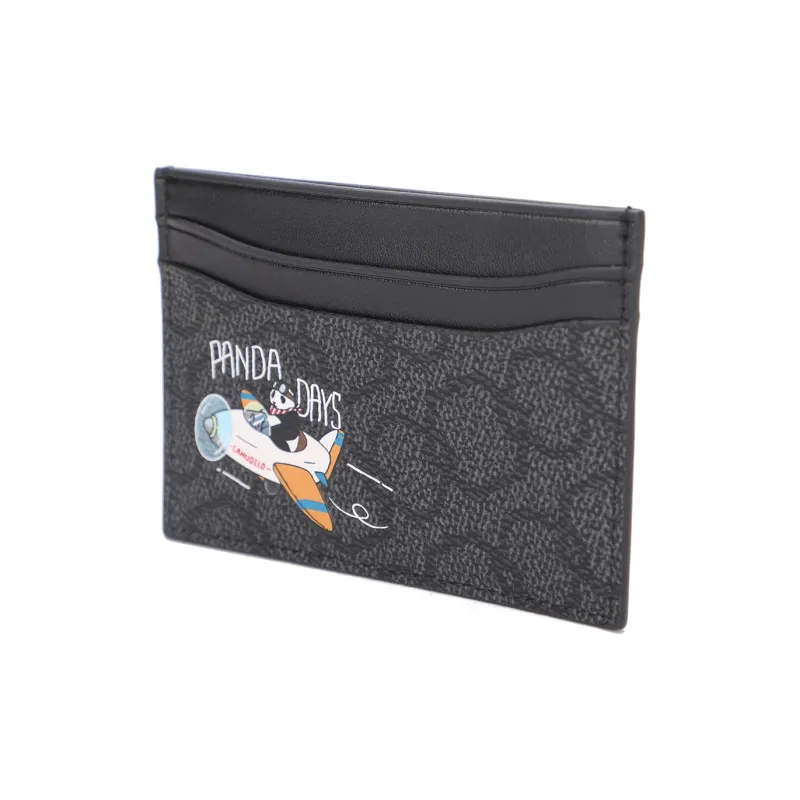 CANUDILO PVC Card Holder Men's Black-1