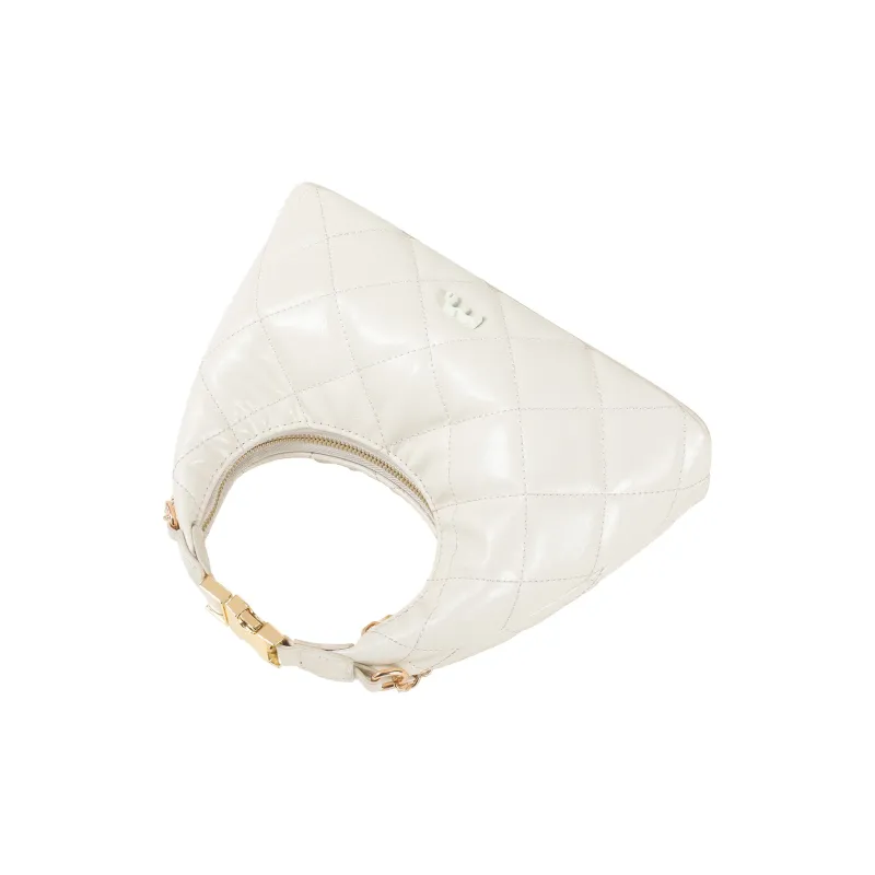 Miao Di Cow Leather Shoulder Bag, Crossbody Bag, Handbag Trumpets Women's Milkshake White-7