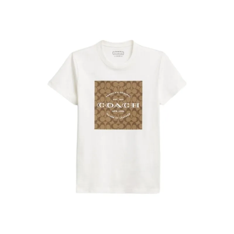 COACH T Shirts Women's White-0