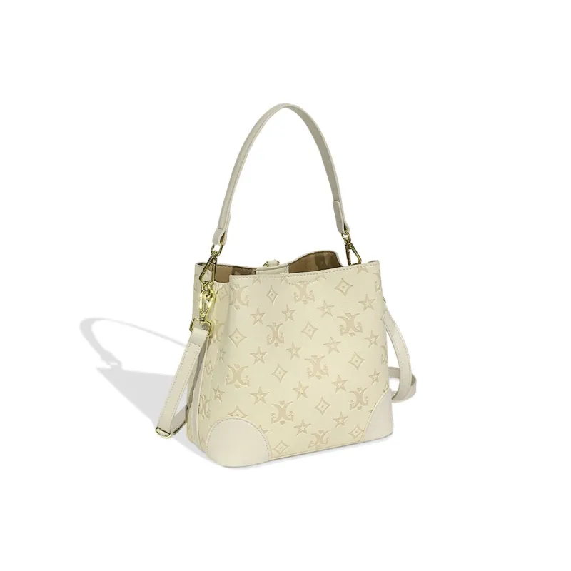 MACK JODAER Synthetic Leather Shoulder Bag, Crossbody Bag, Handbag Women's Ecru-4