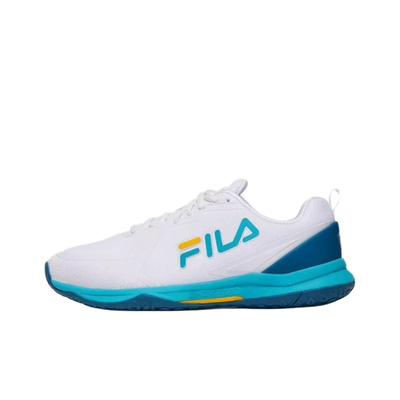 FILA Anti Slip Wear Resistant Low Top Training Shoes Women's White Blue-0