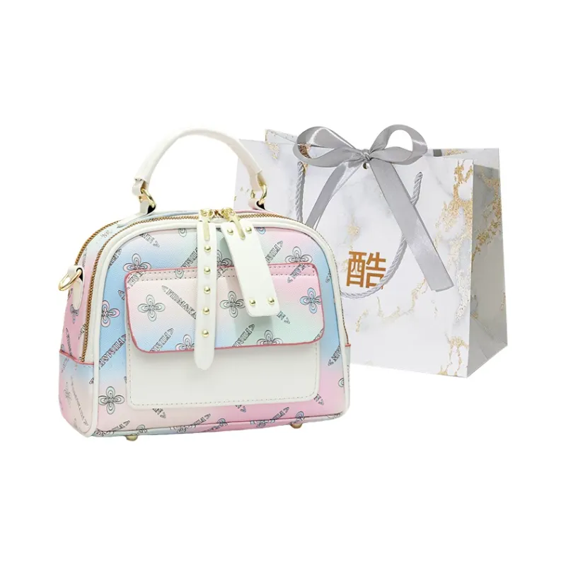 Cool PU One Shoulder Handbag Women's Multicolor-6