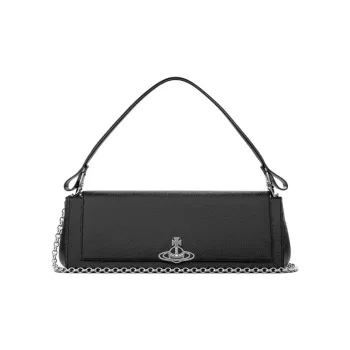 Vivienne Westwood HAZEL Artificial Leather Shoulder Bag, Crossbody Bag, Handbag Tubas Women's Black