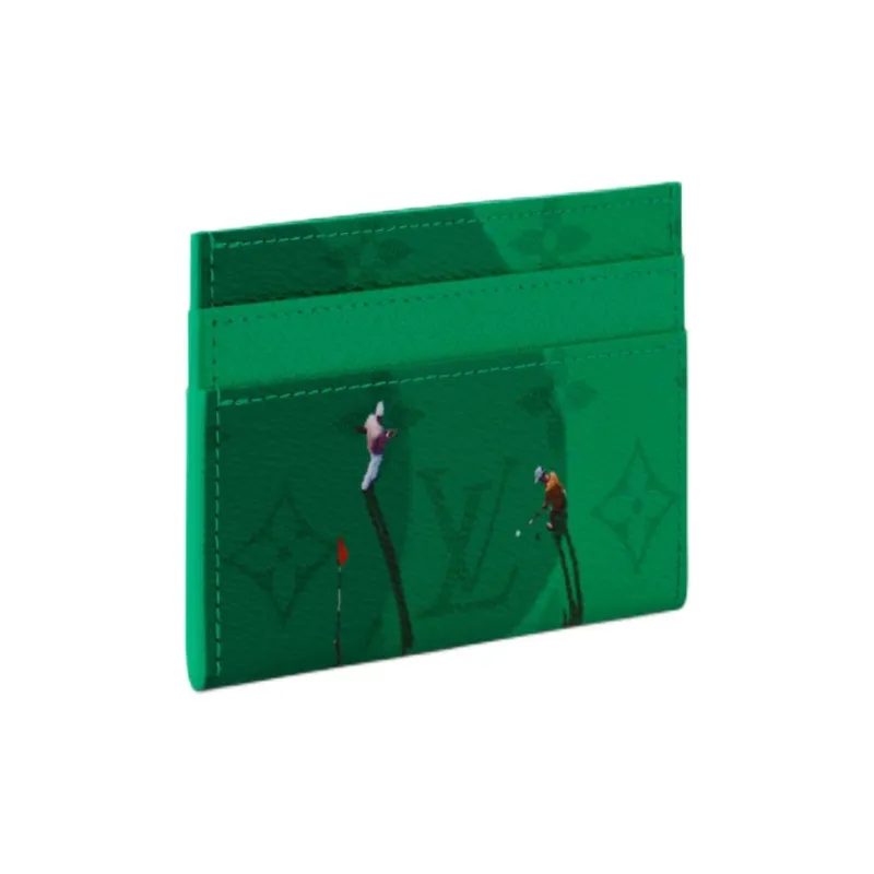 LOUIS VUITTON Golf Double Card Case Green-1