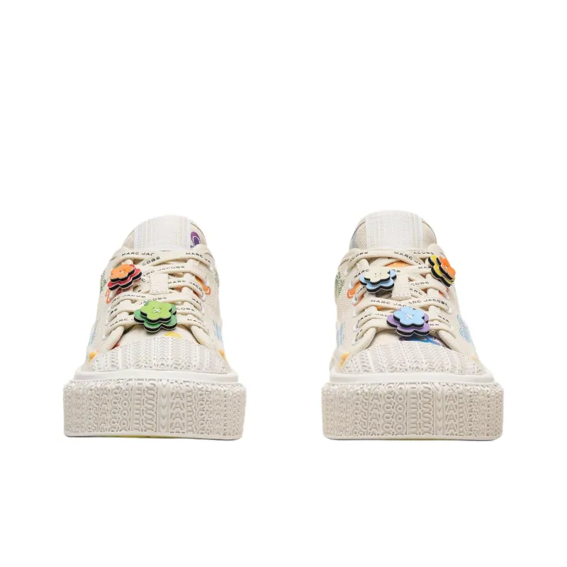 MARC JACOBS Low Top Canvas Shoes 3.5cm Women's Ecru-2