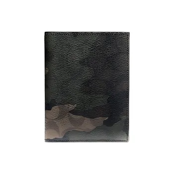 COACH Coated Canvas Wallet, Card Holder, Passport Holder Men's Mahogany/Dark Green Camouflage