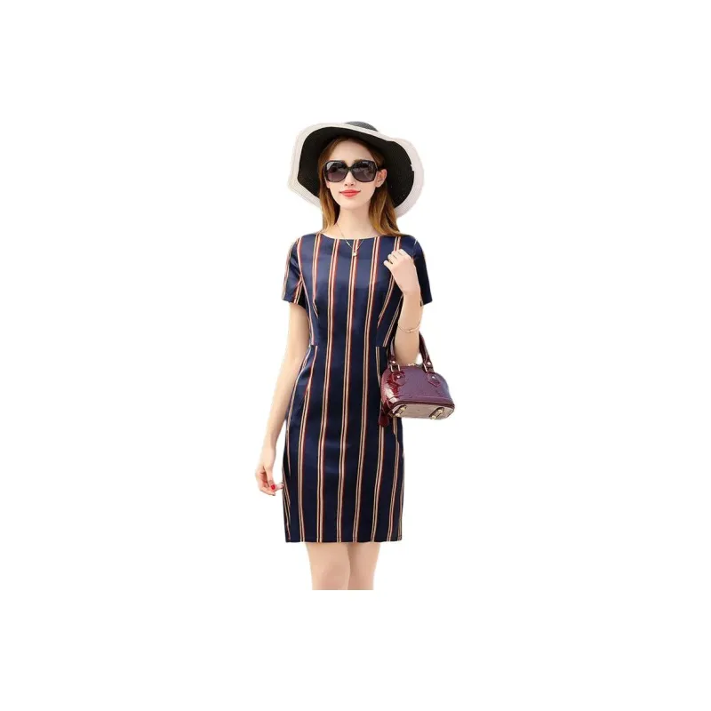 Yi Mengyuan Silk Short Sleeved Dress Women's-2