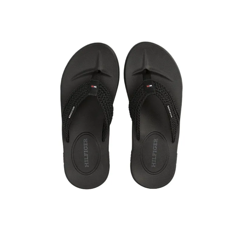 Tommy Hilfiger EVA Abrasion Resistant Flip Flops Men's Black-3
