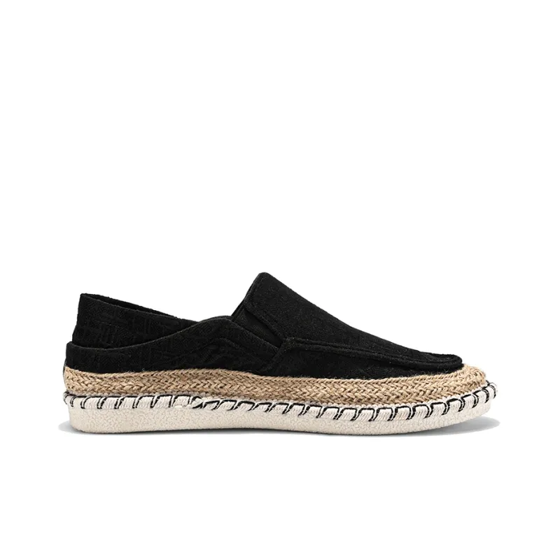 NANJIREN Espadrilles Men Black/White/Brown-1