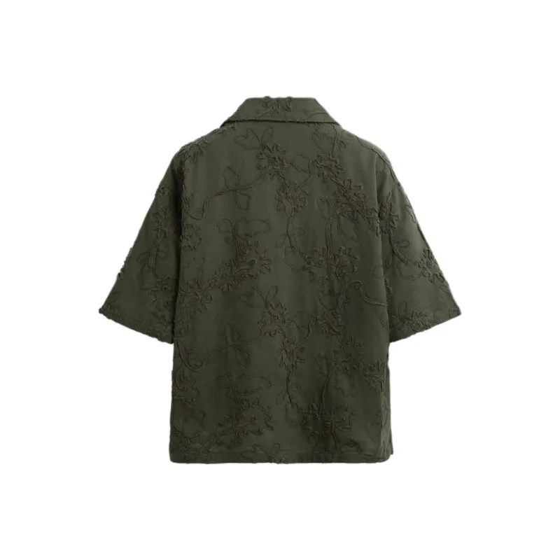 ZARA Shirts Men Dark Khaki-1