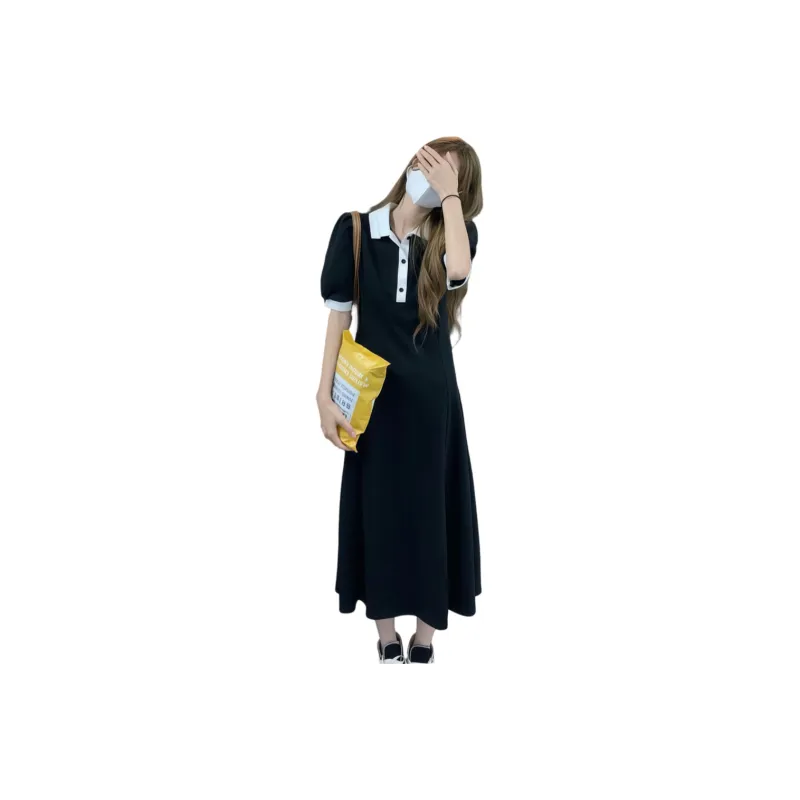 XIANSINIAO Short Sleeved Dress Women's-4