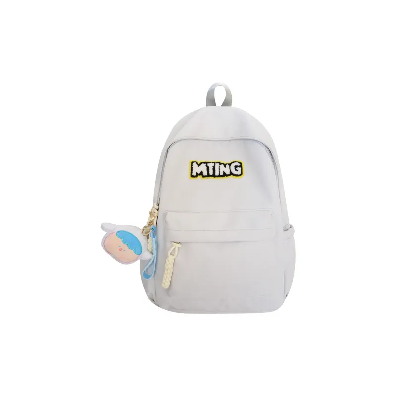 Meow In The Grass Nylon Backpack Unisex Black/Red/Gray/Yellow-18