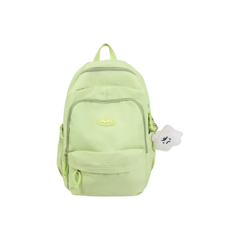 Meow In The Grass Nylon Backpack Unisex Black/White/Yellow-18