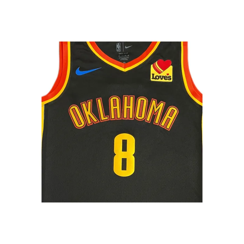 Nike x NBA Basketball Jersey Unisex Black Orange-3