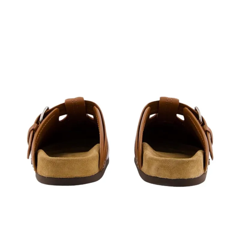 Valentino Almond Toe Buckle Detailed Slippers Women's-4