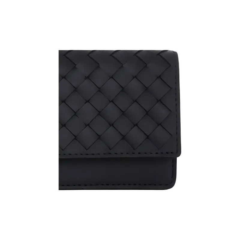Bottega Veneta Leather Wallet Men's Black-1
