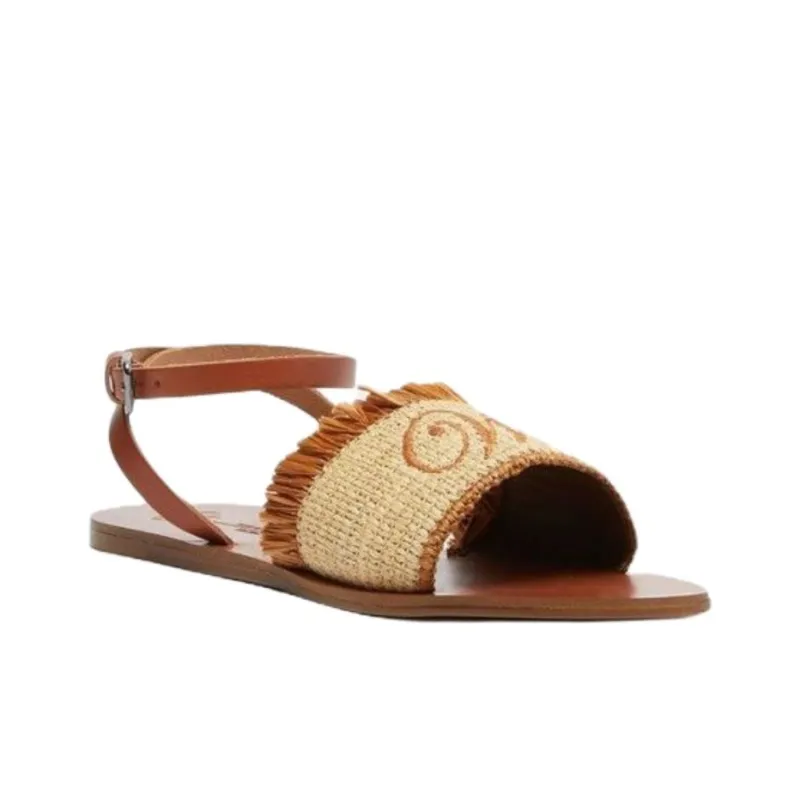 MaxMara Weekend One Strap Sandals Women's Brown-2