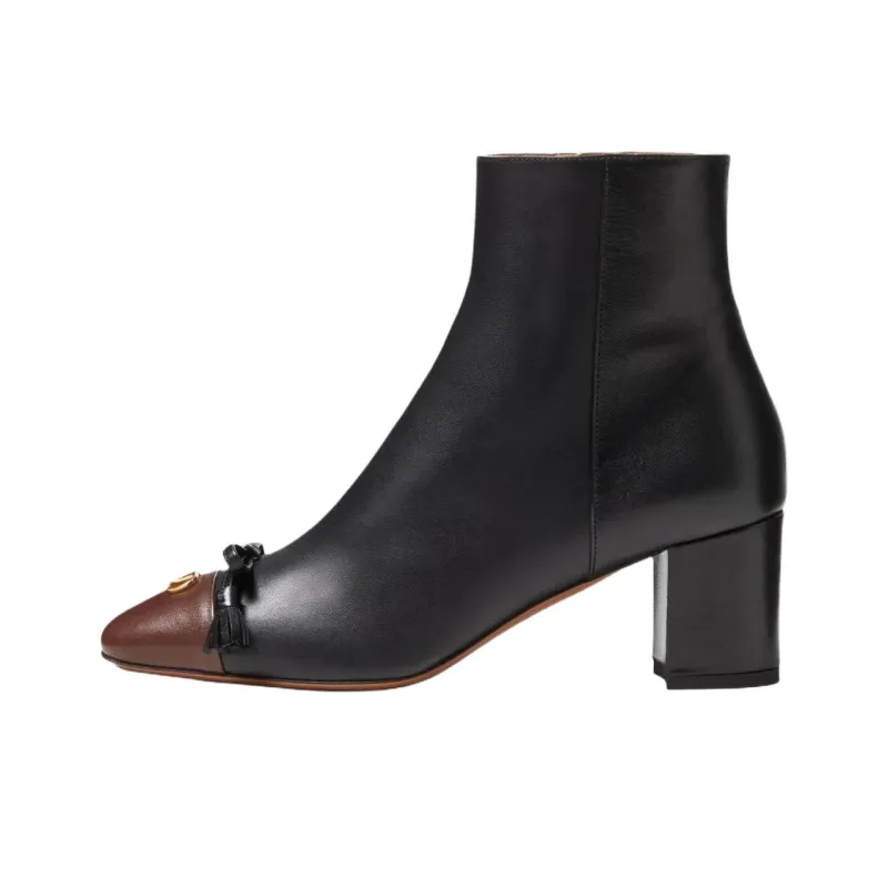 Valentino VALET DU ROI Ankle Boots 6cm Women's Black-0