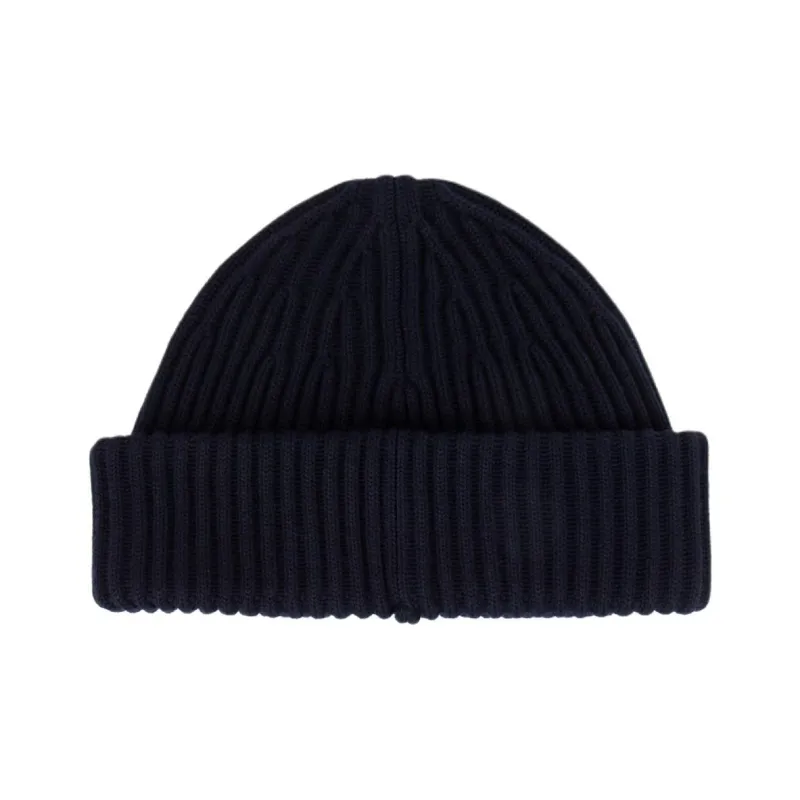 STONE ISLAND Virgin Wool, Wool Beanies Unisex Black-1