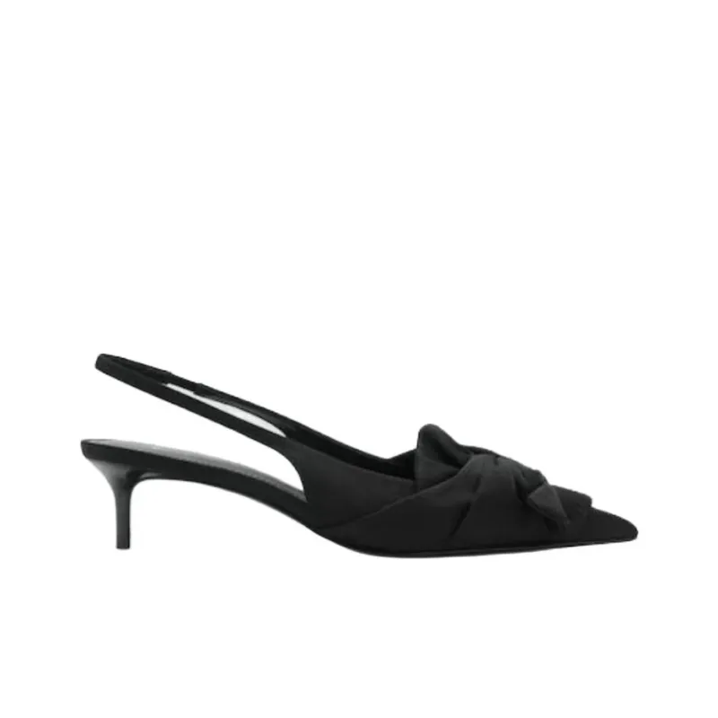 MANGO Slim Heel High Heels 5cm Women's Black-1