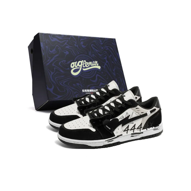 OUGLEMEN Thermal, Slip Resistant, And Abrasion Resistant Coverage Low Top Skateboard Shoes Unisex Box-5