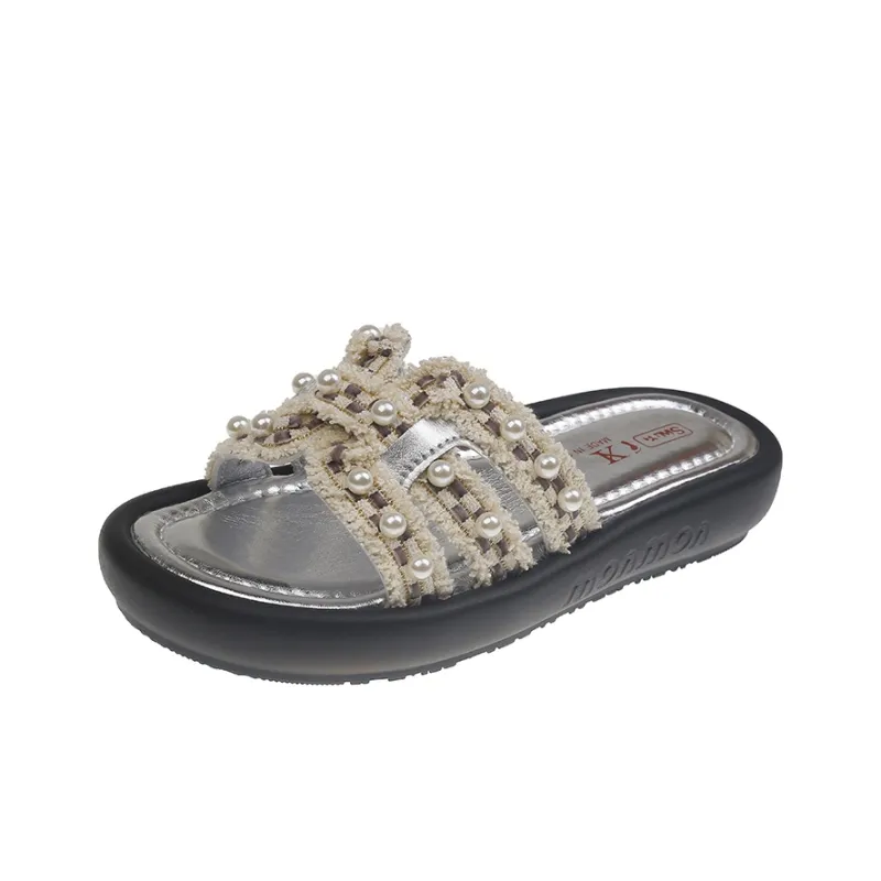 Puppytown Rubber Sole Odor Resistant Slip Resistant Slide Slippers Women's-9