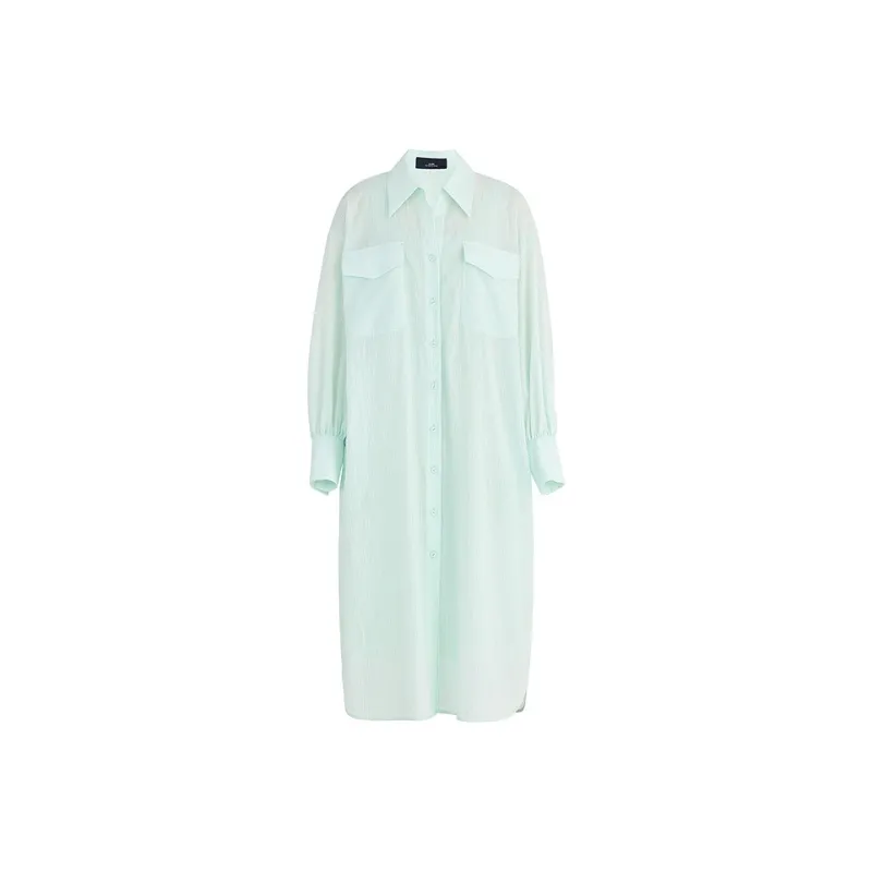 AUM Long Sleeved Dresses Women's Light Green-0