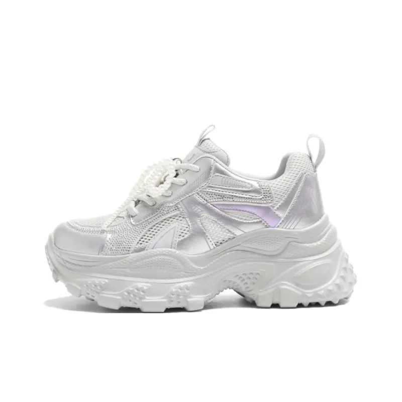 JOSINY Anti Slip Wear Resistant Low Top Chunky Sneakers Women's-5
