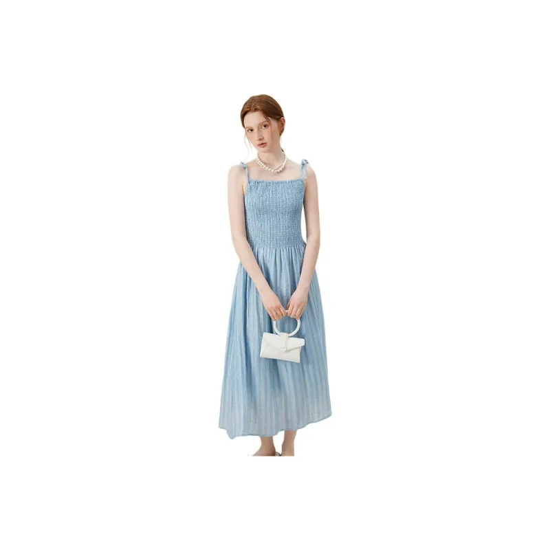 FANSILANEN Slip Dresses Women's Aqua Blue-0