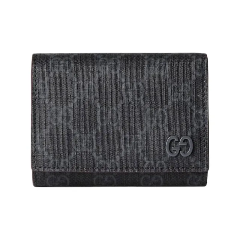 GUCCI Supreme Canvas Wallet Men's Black-0