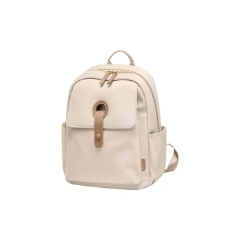 POLO Fabric Backpack Regular Women's Milk Tea Apricot/Classic Black