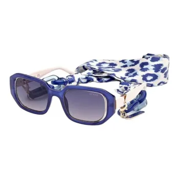 GUESS Square Sunglasses Unisex Blue