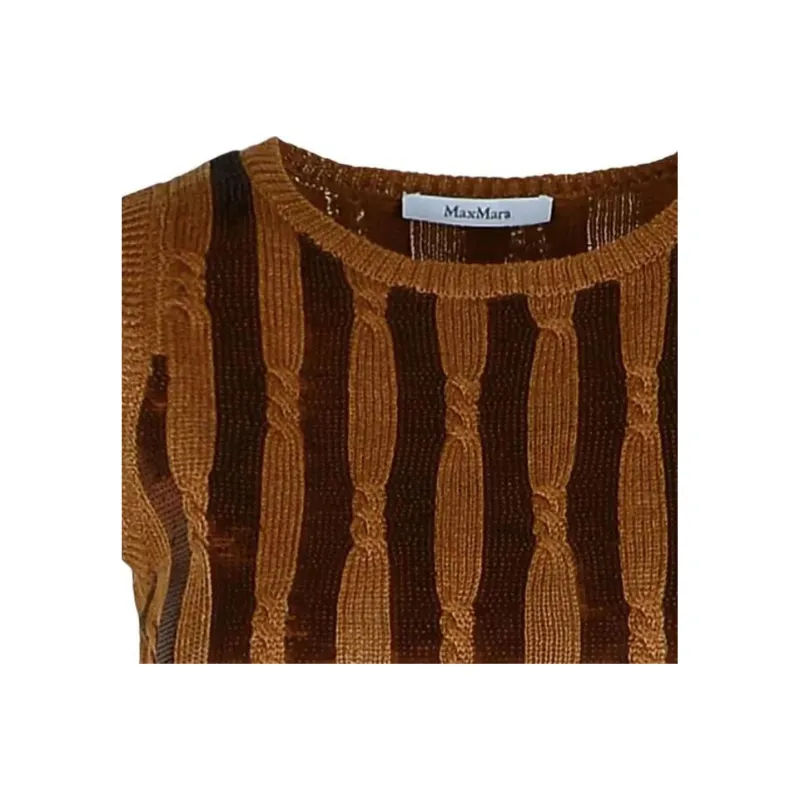 MaxMara Sequin Detailed Sleeveless Knit Top-3