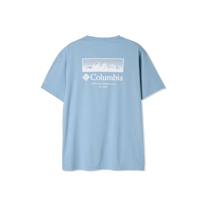 Columbia T Shirt Men's Ripple Blue-1